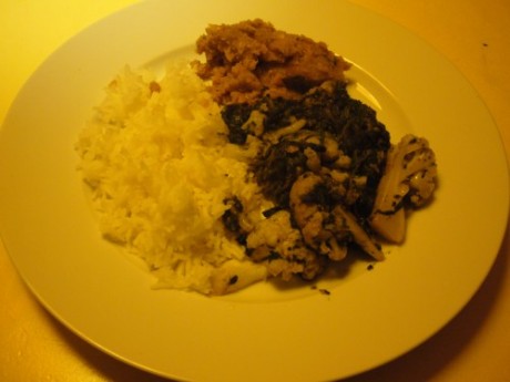 Blumenkohl-Spinat-Curry