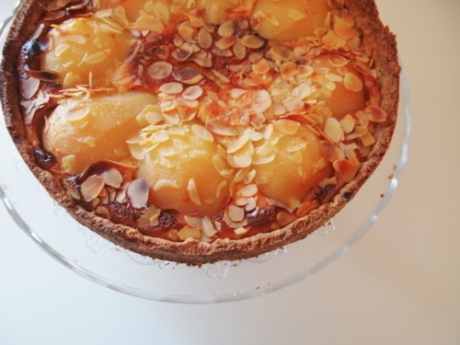 Mandel-Crème fraîche Birnenkuchen | Kochen für Schlampen